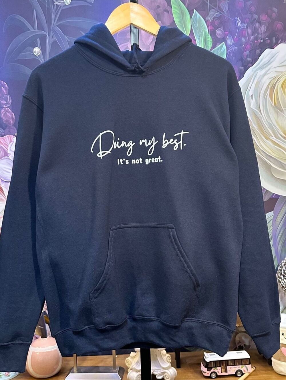 Gildan Heavy Blend S Doing My Best Quote Hoodie Statement Casual Streetwear
